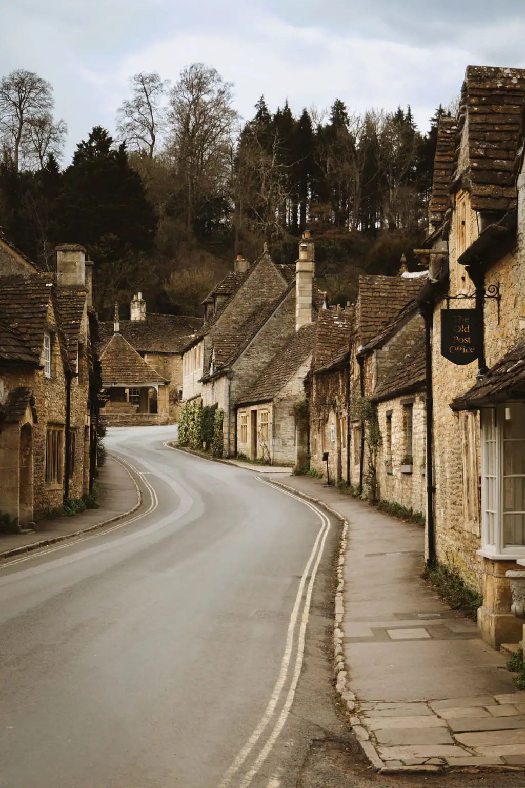 Historic stone village street near Chippenham, drainage services by The Drain Masters