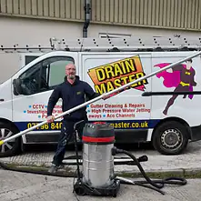 Lee from The Drain Masters with his drainage van in Swindon