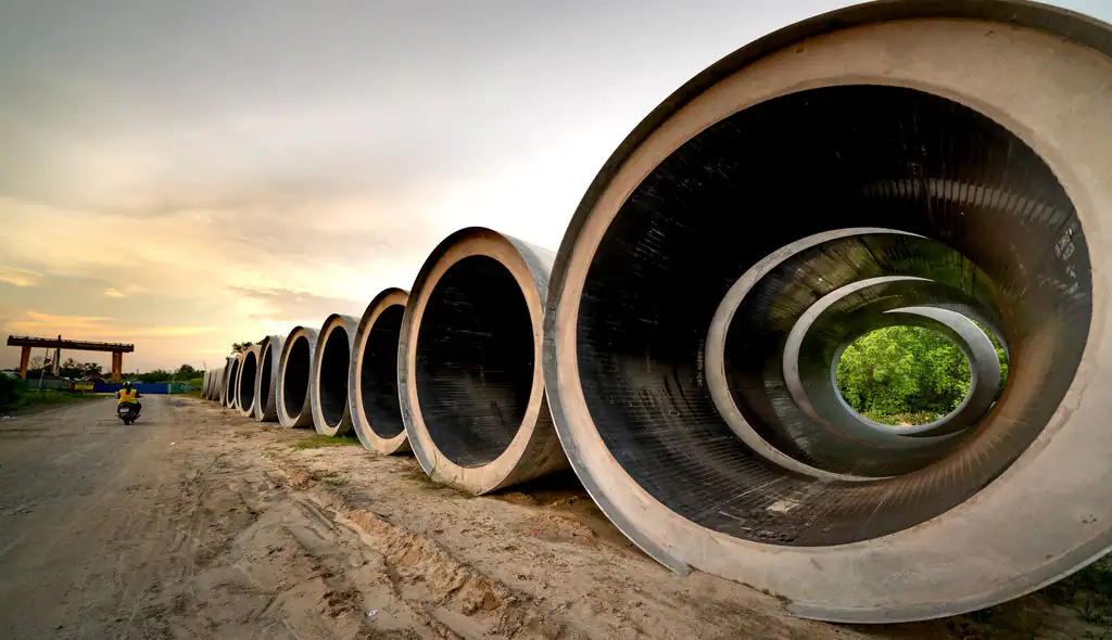 Large drainage pipes ready for relining work, drain lining by The Drain Masters Swindon